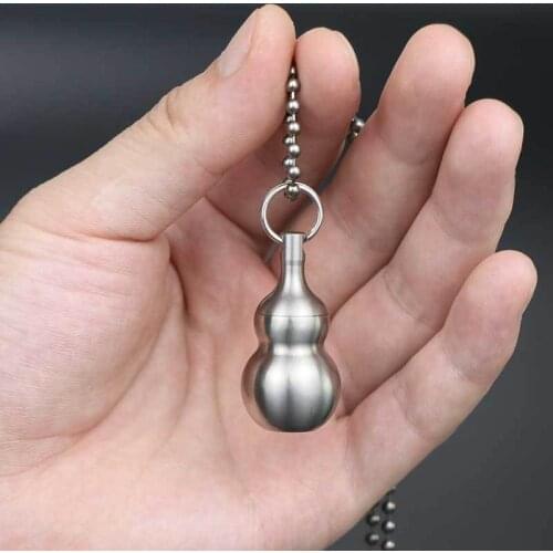 Pure Titanium Mini Sealed Waterproof Pill Box Medicine Tablets Storage Case Eco-Friendly Home Outdoor First Aid Health Care Tool