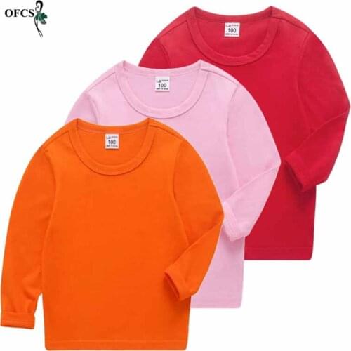 Fashion Cotton T Shirt For Boy Girls Tops Child Solid T_Shirt Kids Baby Boys T Shirt For Children Clothing Retail 24M-12 Years