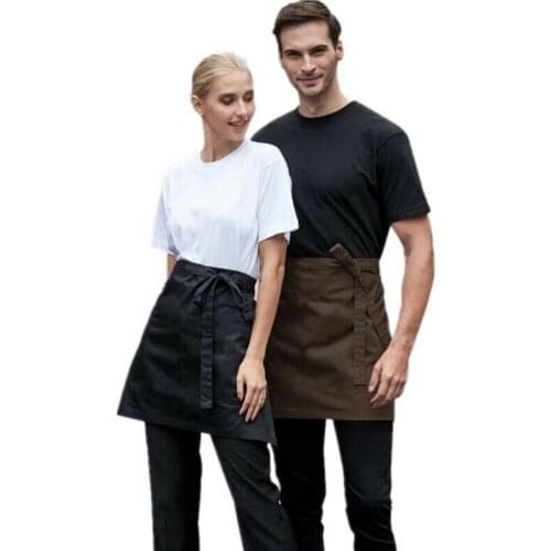2019 Fashion Brand New Hot Half Length Short Apron Women Men Kitchen Cooking Waitress Waist Aprons