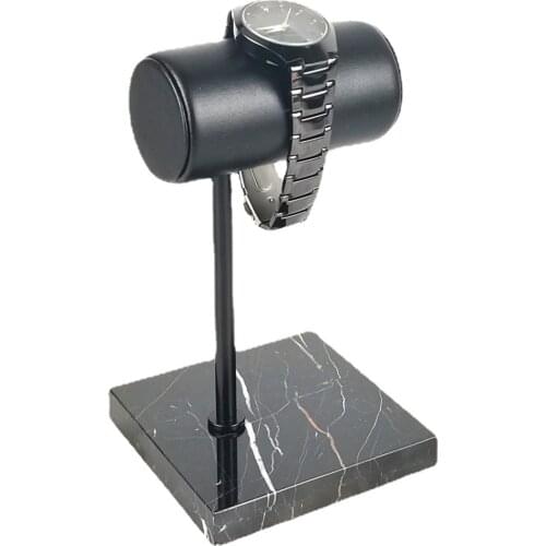 Marble Base Bracelet Bangle Display Holder PU Leather T-bar Watch Stand Rack