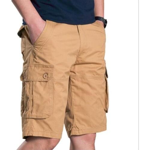 Mens Military Cargo Shorts 2019 Summer Brand New Army Tactical Shorts Men Cotton Loose Work Casual Short Pants Homme Plus Size