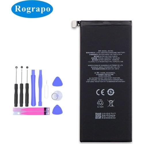 Original 3510mAh BA793 Mobile Phone Battery For Meizu Pro 7 Plus Pro7Plus Pro 7+ M793 Smartphone
