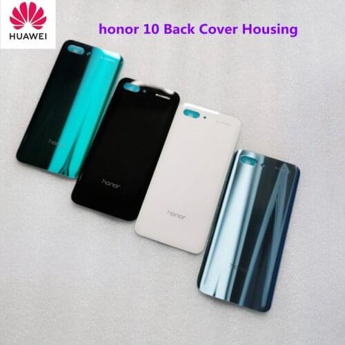 Original Huawei Honor 10 Glass Housing Cover Replacement Back Rear Door Battery Case Housing Cover For Honor 10 Repair Part