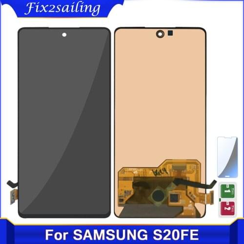 100% Original SUPER AMOLED For Samsung Galaxy S20 Fan Edition G780F G781F S20 FE 5G S20 Lite LCD Display Touch Screen Digitizer