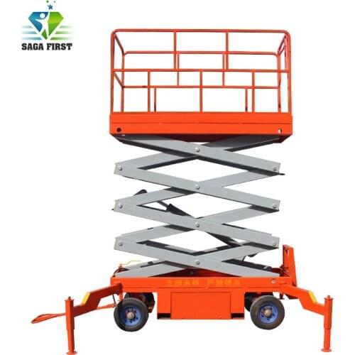 Blue color working platform with safe guards