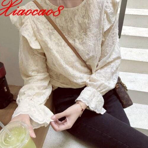 Plus Size Beige O Neck Long Sleeve Women Blouse 2021 Spring Elegant Woman Shirts Female Casual Tops
