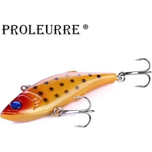 1Pcs VIB Hard Fishing Lures Rattlin Fishing 75mm 10g Sinking vibration Rattlin Hard Bait Crankbaits With Treble Hook Pesca