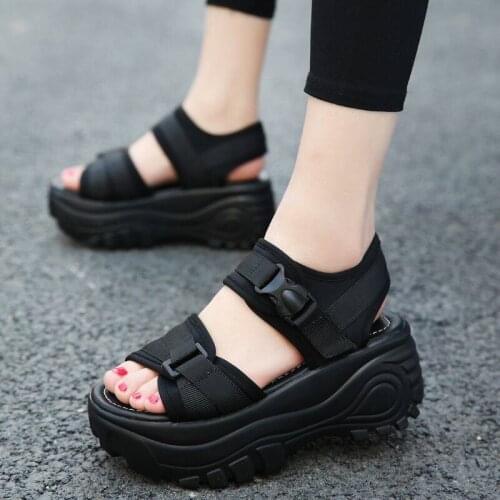 Shoes Woman Plus Size 2021 Platform Sandals Womens Summer Wedge Platform Roman-Style Students Monitor Anti-Slip-Style