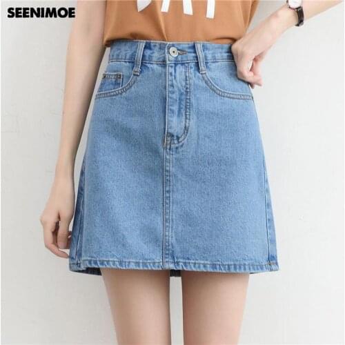 Женские юбки джинсовые Seenimoe China At AliExpress