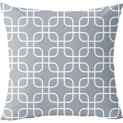Grey Cushion Cover Home Decor Geometric Decorative Pillows Case Throw Pillow Cover Velvet Pillowcase For Sofa 45x45cm