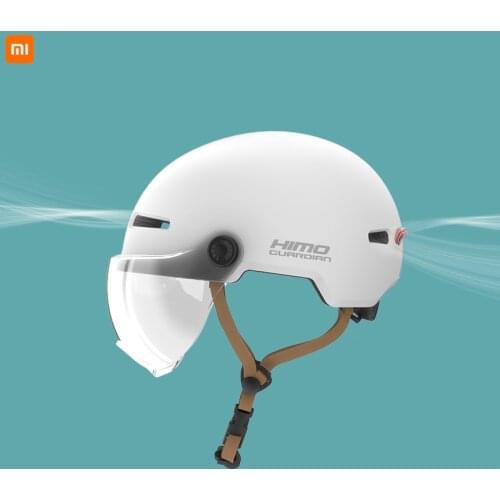 Xiaomi HIMO electric bicycle helmet half helmet smart tail light men and women scooter bicycle riding equipment with goggles