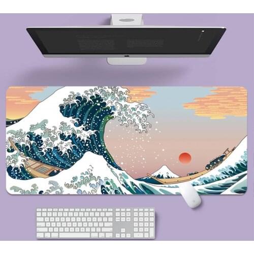 Wave Art Silicone large/small Pad to Mouse Game Large gaming laptop XL non-slip rubber office computer mouse pad