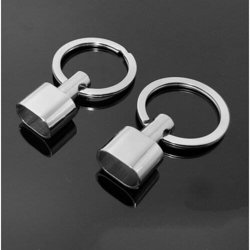 Zinc Alloy Handmade Silver Keychains Key Rings Key Chain Head Connector DIY Accessories For Jewelry Making 10PCS