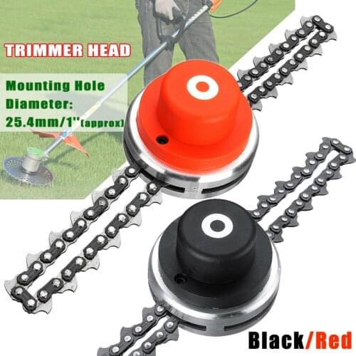Universal 65Mn Trimmer Head Coil Chain Brush Cutter Garden Grass Trimmer Head with Saw Chain Lawn Mower Parts