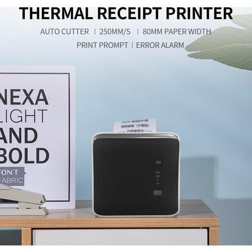 USB Thermal Receipt Printer 250mm/s Printing Speed 72mm Print Width Auto Cutter Support Print Prompt Error Alarm Thermal Printer