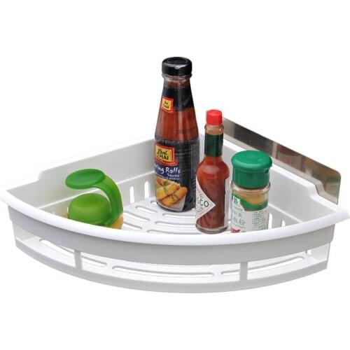 Magic Flexible Sticker Kitchen Bathroom Products Multifunction Plastic Corner Storage Rack Shelves Home Decor