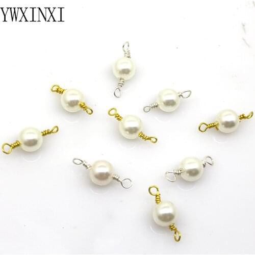 YWXINIX 10Pcs new metal pearl jewelry accessories, DIY handmade small pendant keychain chain necklace material decoration