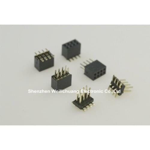 10 pcs 0.050" 2x4 P 8 Pin 1.27 mm Male / Female SMT / Female DIP PCB Header Dual row Straight PCB SMT Pin Headers
