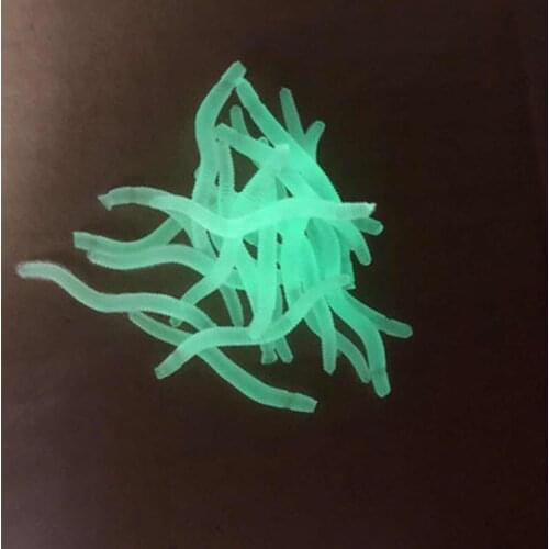 100PCS Fishy Noctilucent Worm Earthworm 4CM 0.2g Fake Soft Bait Reflective Simulation Freshwater Sea Fishing Lifelike Silica Gel