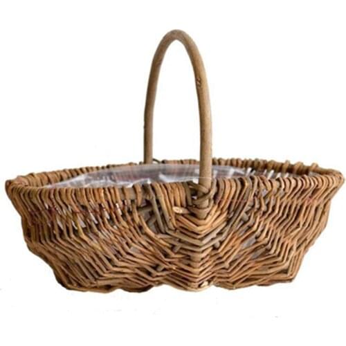 2017 waterproof storage baskets Wicker basket flowerpot flower storage boxes implement manual natural pastoral storage bins