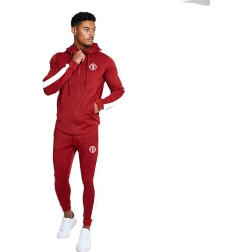 2020 primavera novos hoodies dos homens calças 2 pçs/sets moletom moletom masculino ginásios fitness topos calças joggers treino