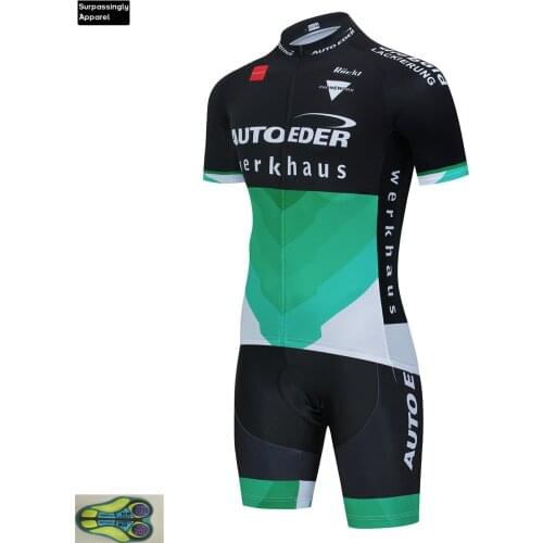 2020 Triathlon Cycling Skinsuit AUTOEDER Green Pro Mens Cycling Skinsuit Best Quality Bicycle Gear Cycling Clothing Tight Sets