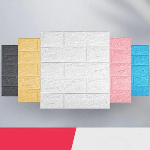 35x38CM Small Size 3d Three-dimensional Brick Pattern Wallpaper Foam Thickened Self-adhesive Wall Sticker Home Decoration
