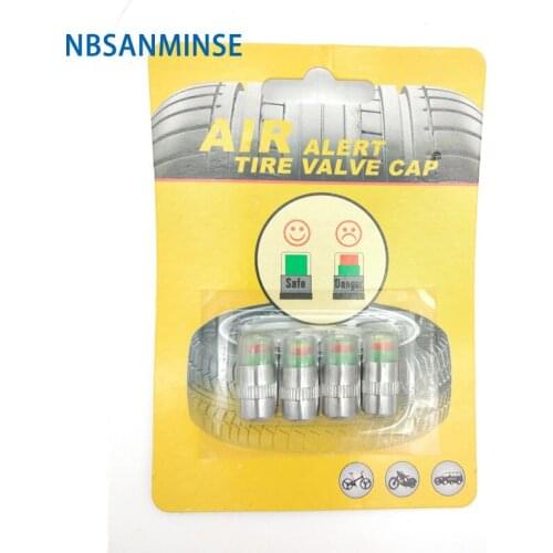 4Pcs/lot SM0851 Tire Pressure Monitor Valve Stem Cap 2.4Bar Sensor Indicator Bar Air Warning Pressure Diagnostic Tools Kit