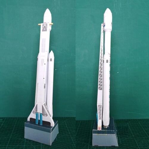 42cm 1:160 SpaceX Falcon Heavy-duty Rocket 3D Paper Model Puzzle Student Hand Class DIY Space Papermodel Origami Toy