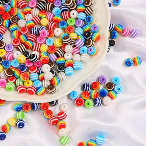 Hot Sale 8x7mm 6x5mm 10x9mm Round Beads Resin Balls Used To Decration For DIY Bracelets & Necklaces Jewelry Makings Accessories