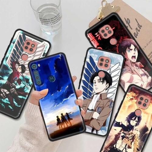 Phone Case For Moto G9 G8 Play Plus G60 G50 G40 G30 Fusion G20 G10 Power one Fusion G8 Power Anime Attack On Titan Characters
