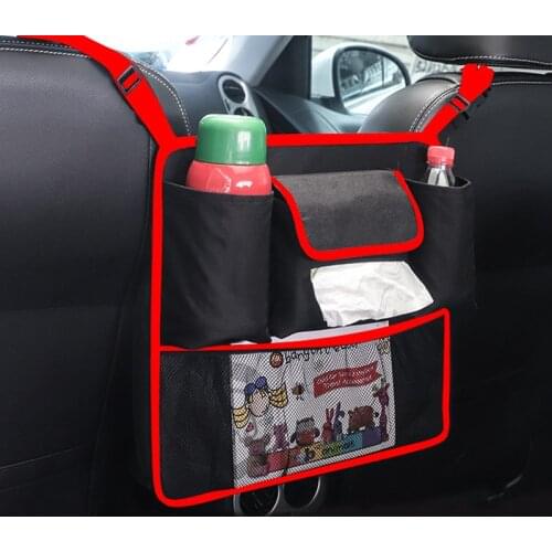Black Auto Car Seat Back Storage Hang Bag Cup Bottle Drink Paper Towel Organizer Sort Stowing Tidying Interior Accessories Items