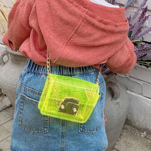 Kids Mini Jelly Purse and Handbag 2021 PVC Transparent Crossbody Bags for Baby Girls Cute Small Coin Pouch Party Hand Bag Purse