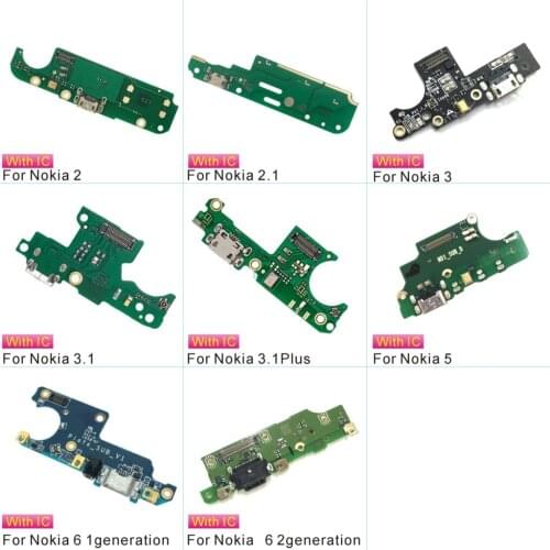 USB Power Charge Charging Port Dock Connector Micro Board Flex Cable For Nokia 2 2.1 3 3.1 3.1Plus 5 6 1generation 6 2generation