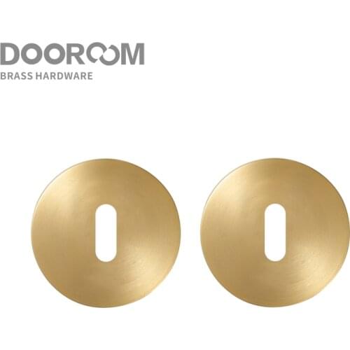 DOOROOM brass door lock key escutcheon plates Knurled Striped Thumbturn for inside door room bathroom