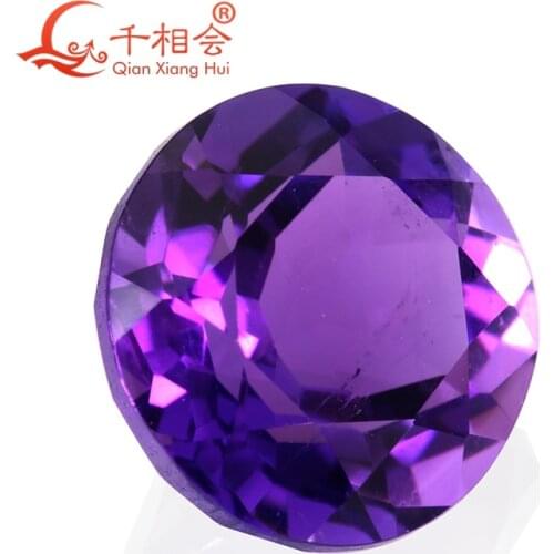 Round shape natural cut beautiful Natural Amethyst gemstone