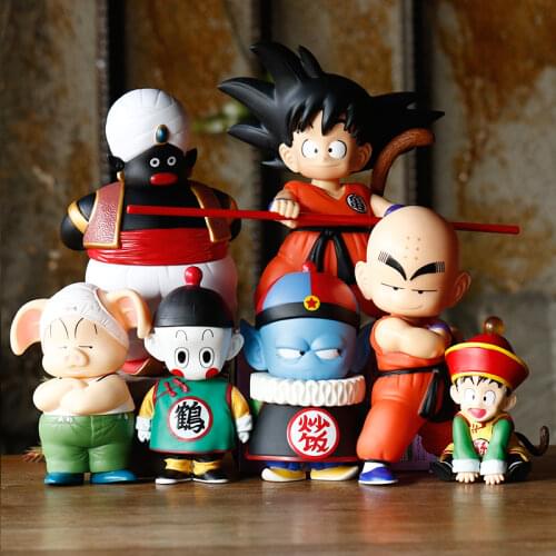 Dragon Ball Z Fighters Chiaotzu Pilaf Uron Son Gohan Goku Kuririn Anime Figure Action Figures Model Favorites Collect Ornaments