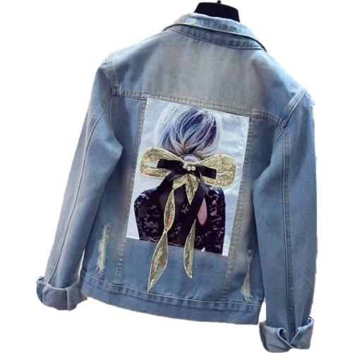 Denim short jacket women spring and autumn womens clothing 2020 new slim Korean long-sleeved girl short denim jacket women