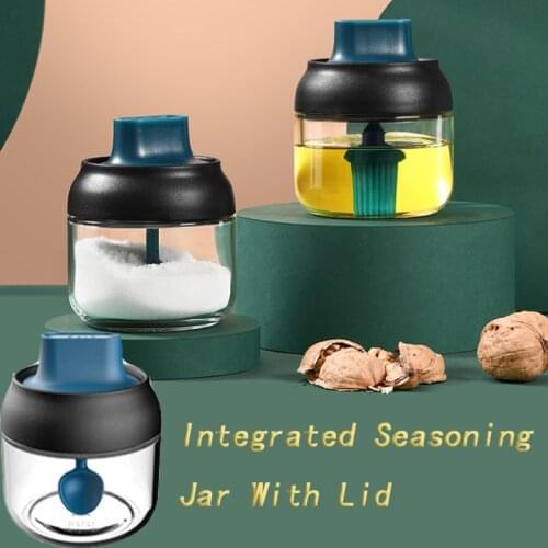 Spice Jar Set Salt And Pepper Seasoning Bottle With Lid Kitchen Condiment Honey Storage Container Kitchen Tools Sauce Oil Bottle