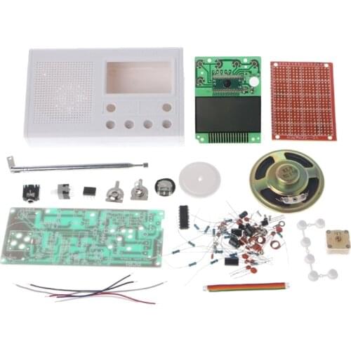 DIY LCD FM Radio Kit Electronic Educational Learning Suite Frequency Range 72-108.6MHz