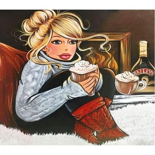 Cross Stitch Kits Winter Girl Needlework Embroidery Crafts 14CT Unprinted DIY Arts Handmade Home Decor