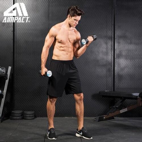 AIMPACT 2020 New Men Fitness Running Training Gym Quick Dry Breathable Beach Basketball Shorts for Men with Poclet