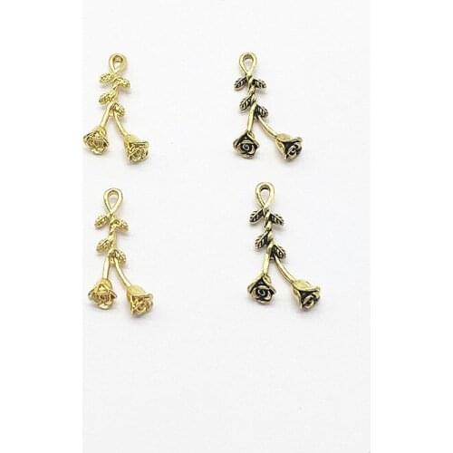 New arrival! 25x13mm 100pcs Zinc Alloy Flower shape charm for Hand Made Earrings DIY parts,Jewelry Findings & Components