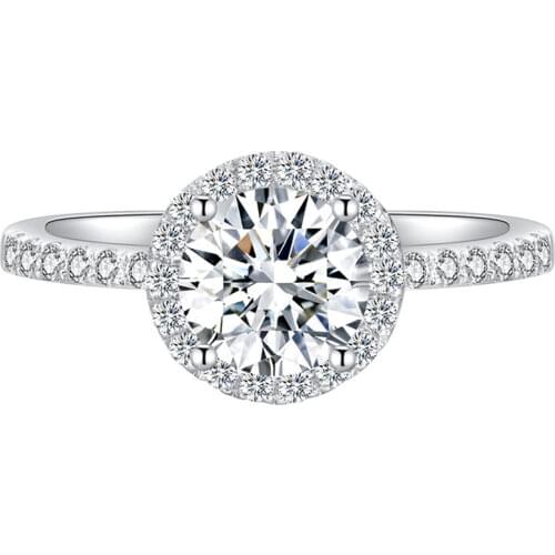 Original 925 Sterling Silver Female Ring Platinum Proposal Engagement Wedding Luxury Elegant Noble Exquisite Craftsmanship