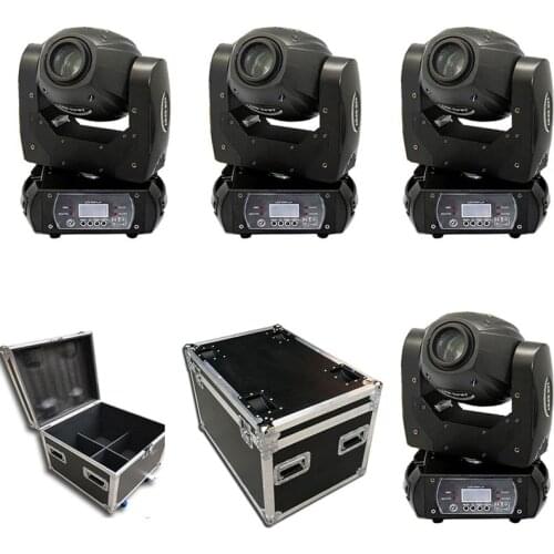 4pcs/lot flight case packed 60W LED DMX RGBW Moving Head Spot Light Club DJ Stage Lighting Party Disco Moving heads Light