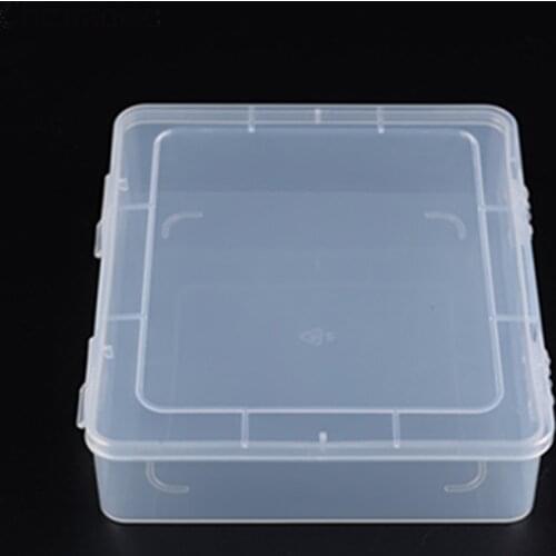 Chzimade 1Pcs Clear Rectangle Shaped Cutting Dies Storage Box Stamps Collection Plastic Cover Holders Scrapbooking Crafts