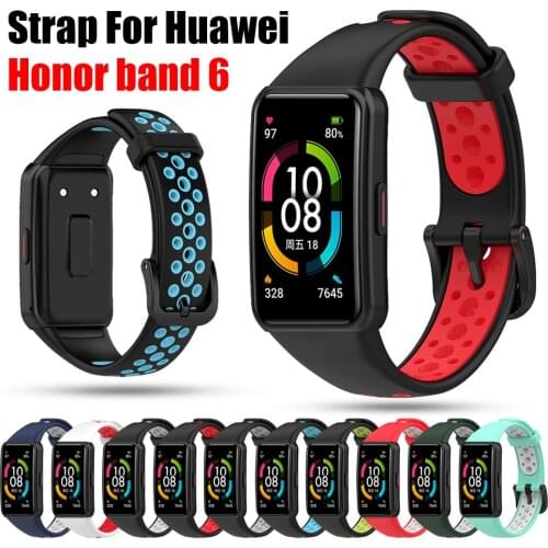Soft Silicone Wrist Strap For Huawei Honor Band 6 Smart Accessories Wristband Strap For Honor Band 6 Bracelet Replacement Straps