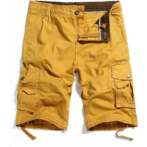 New Men Summer Military Cargo Shorts Trousers Loose Fit Bermuda Masculine Casual Big Multi-pocket Baggy Cargo Shorts;ZA479