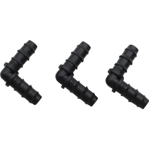 DN12 Right angle bend joint Garden drip irrigation Pipe connector Agriculture Greenhouse Watering hose Barb connector 20 Pcs