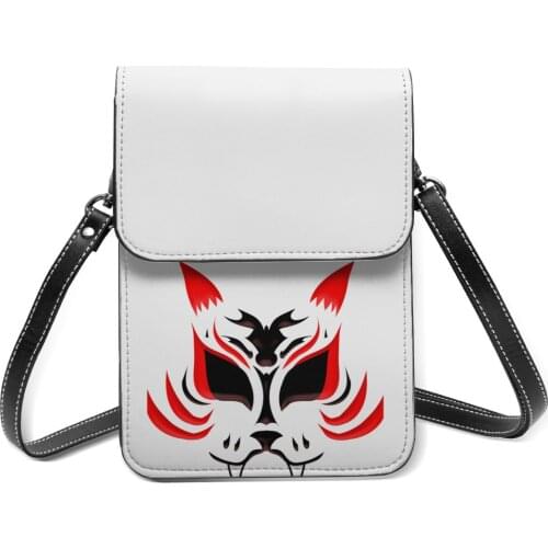 Kitsune Shoulder Bag Travel Female Mobile Phone Bag Fashion Aesthetic Leather Bags